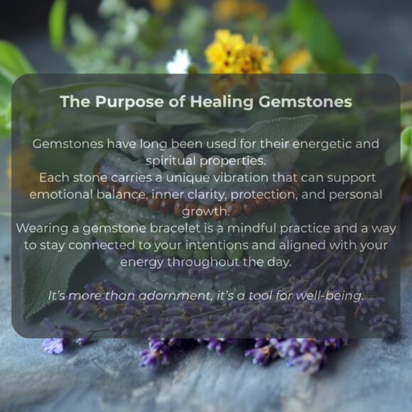 Natural Gray Labradorite Gemstone Handmade Beaded Stretch Bracelet (8MM) - Picture 8 of 10